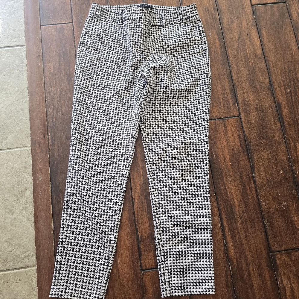 Theory Monochrome Houndstooth Trousers